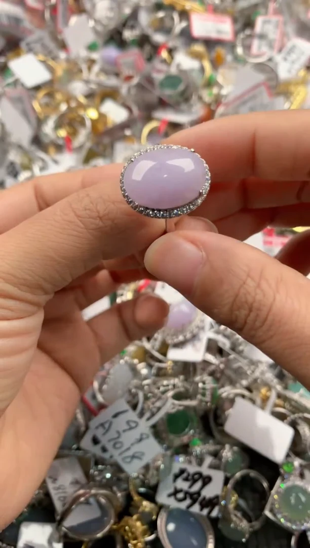 银S925镶嵌戒指翡翠111-----3