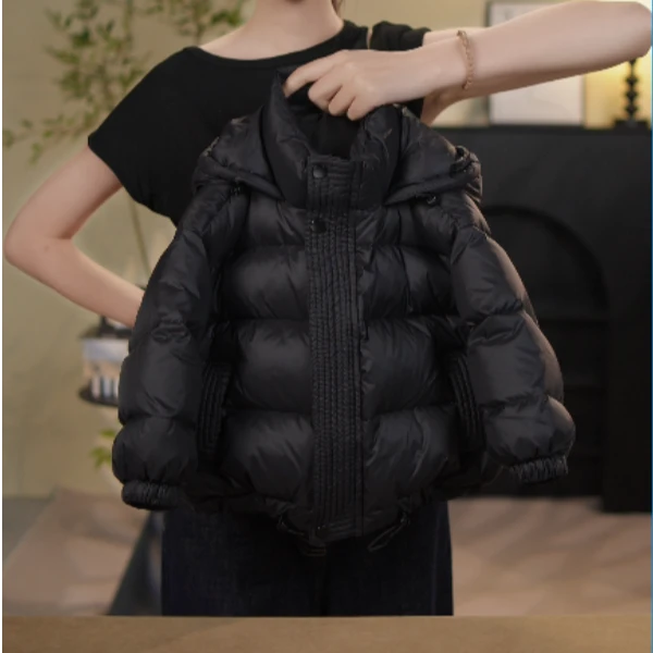 【小蓝鲸童装】新款冬季男女童韩版休闲羽绒服潮流连帽羽绒服外套