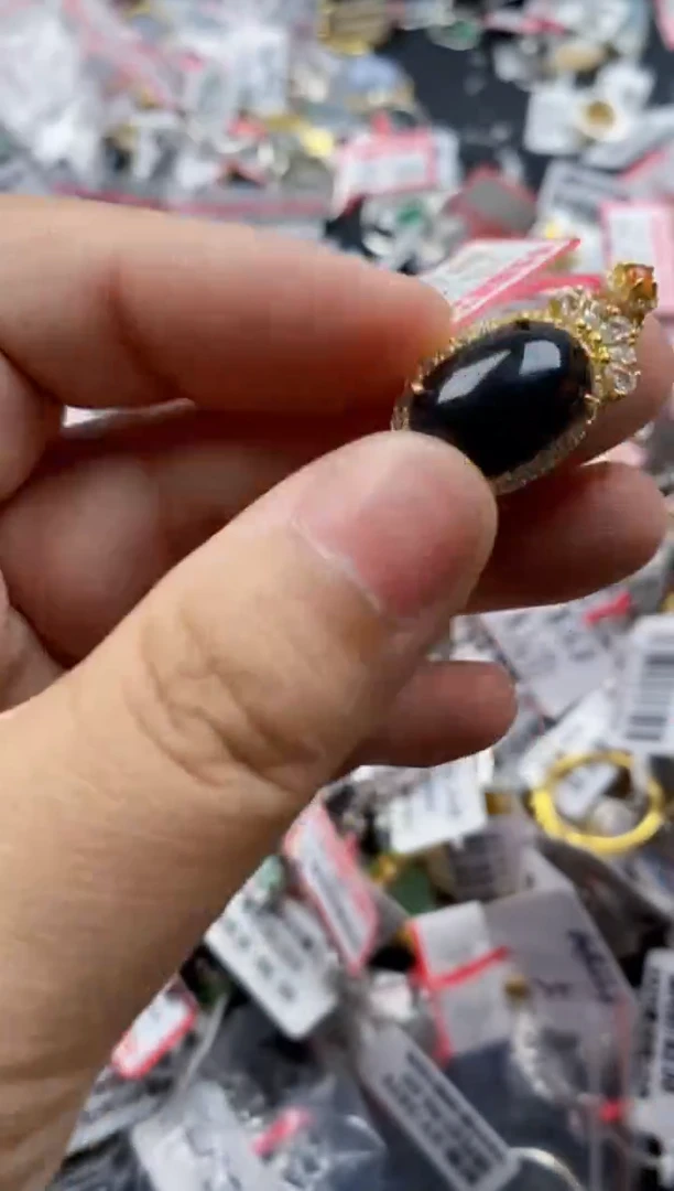 翡翠戒指银S925镶嵌7777---7