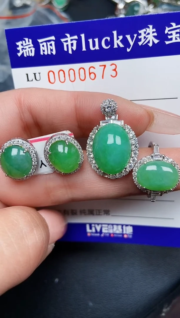 【闪购商品】翡翠颈饰银S925镶嵌0673