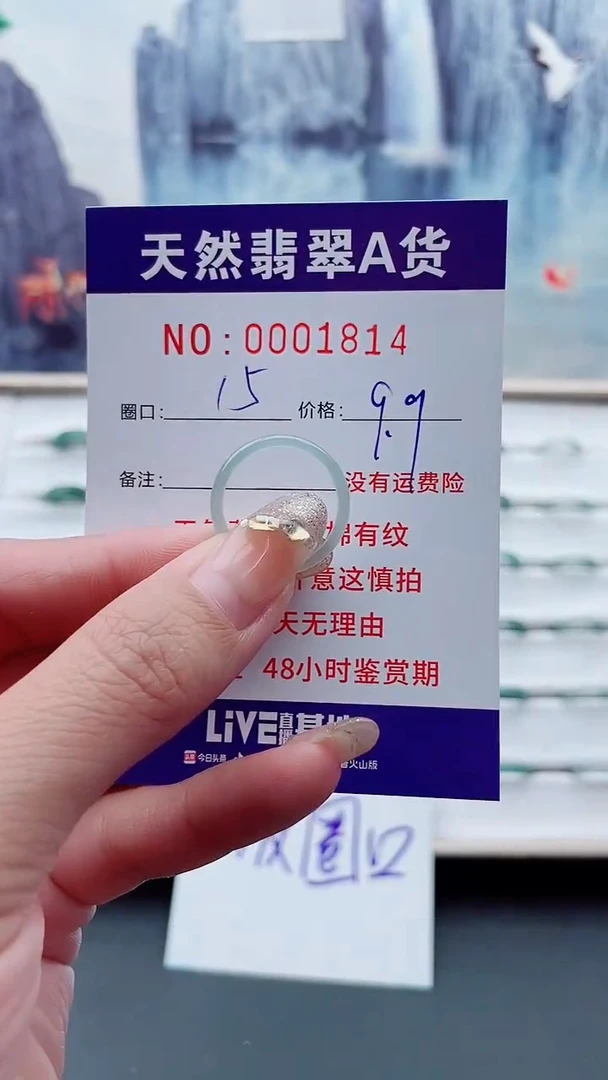 翡翠未镶嵌戒指翡翠1814