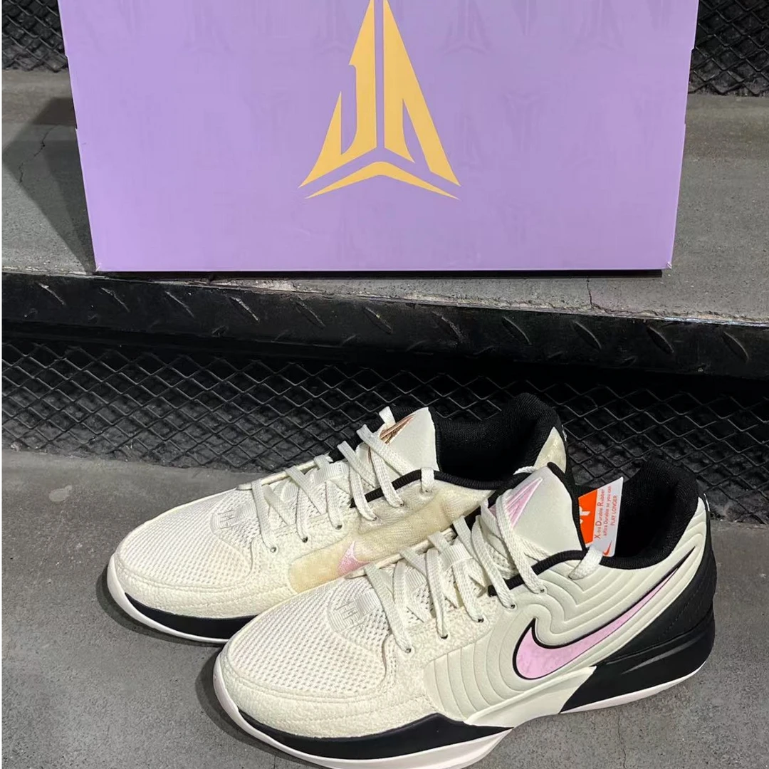 NIKE/耐克JA2莫兰特2代白紫新品透气缓震男低帮篮球鞋 FD7327100