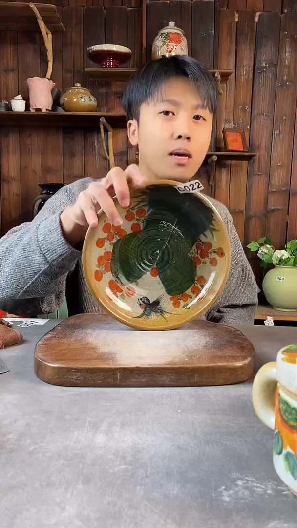 碗022，手工手绘，超出陶瓷