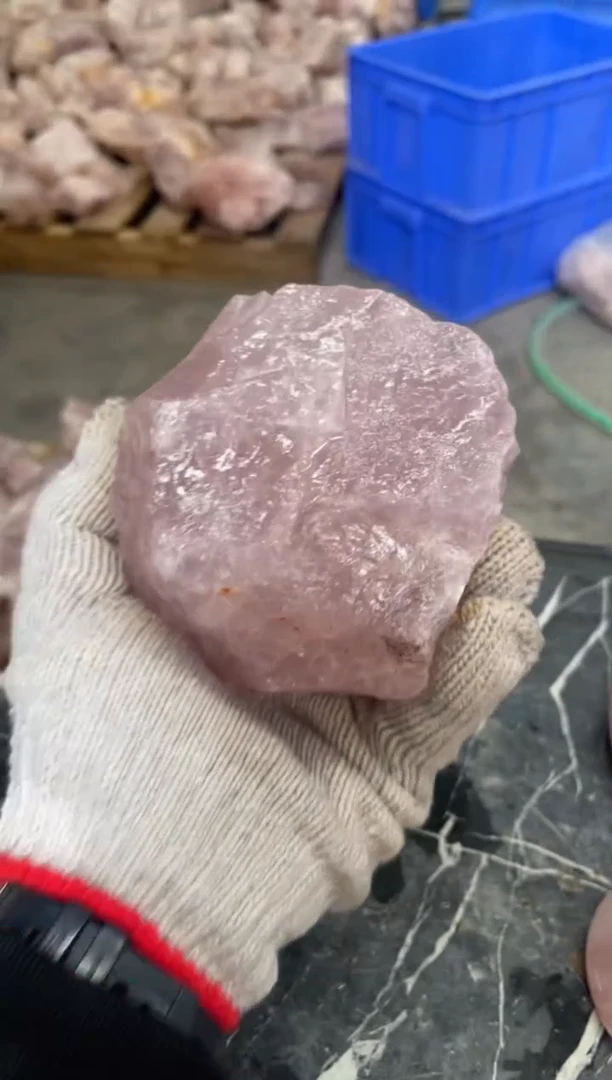 【闪购商品】芙蓉石原石未镶嵌天然粉水晶原石摆件