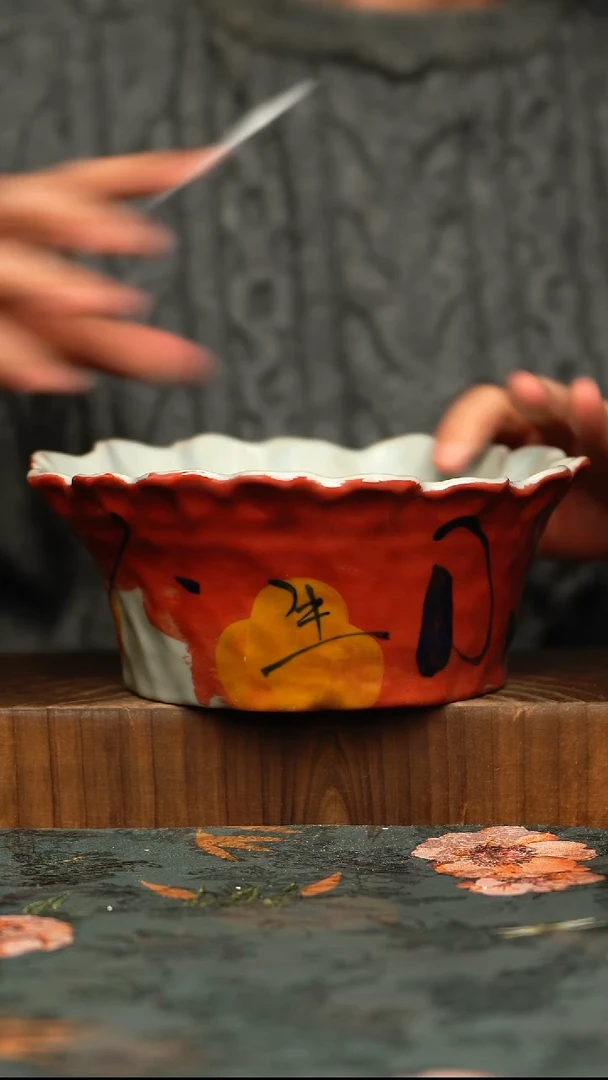 杯釉下彩手工手绘同款陶器