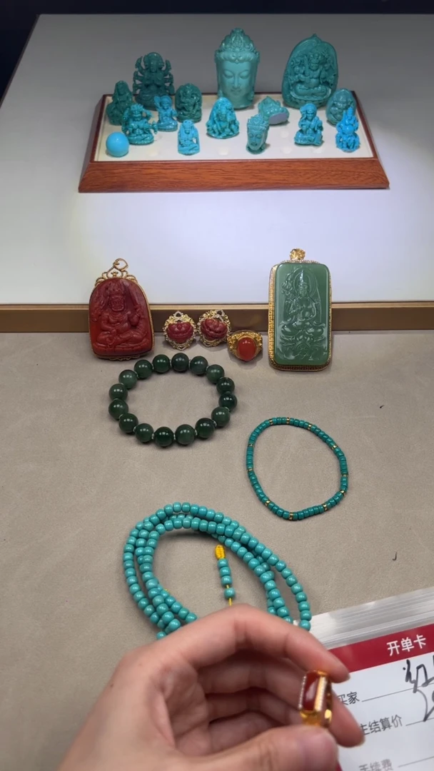 【闪购商品】南红玛瑙配饰配饰18K金镶嵌配饰配饰