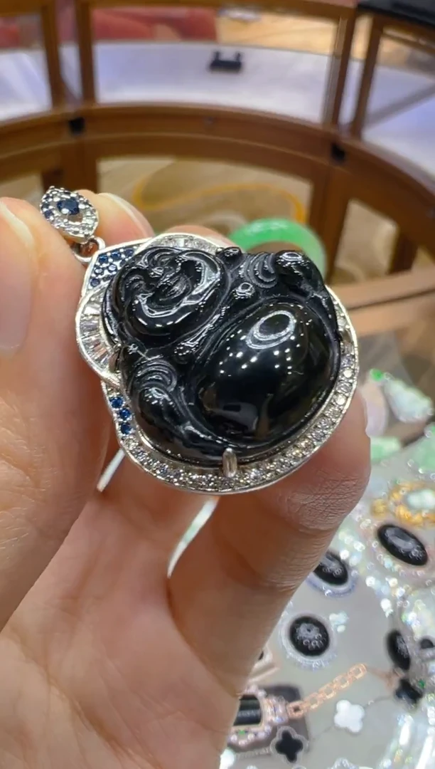 吊坠(不含链)银S925镶嵌翡翠多样性团购发一件