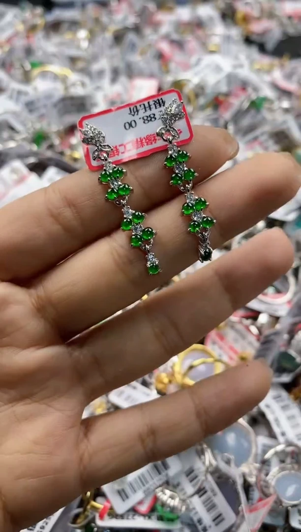 银S925镶嵌戒指翡翠9999   3