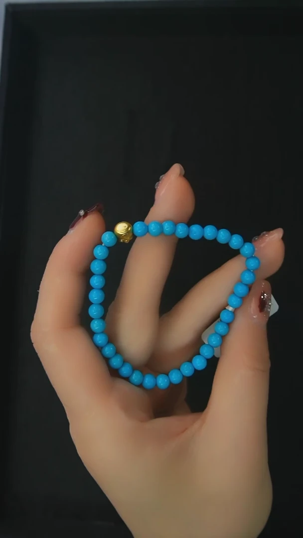 【闪购商品】绿松石手链18K金镶嵌发货一件