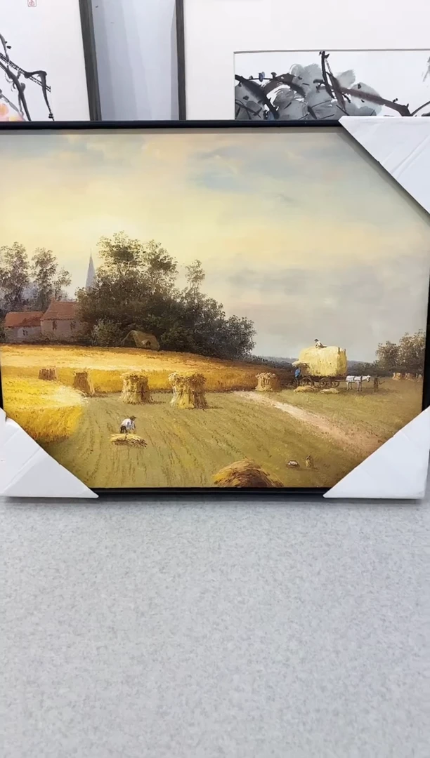 油画油画作品带框发货