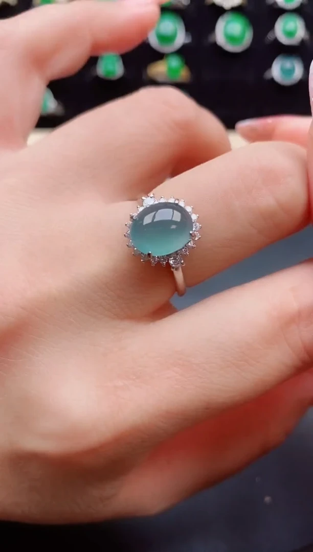 【闪购商品】翡翠戒指银S925镶嵌05800