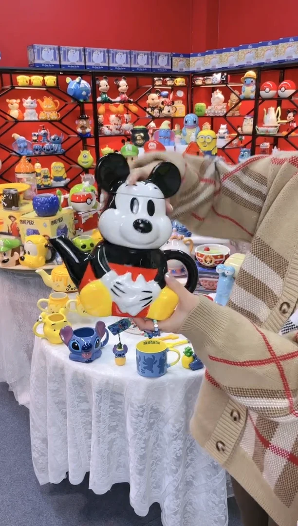 【闪购商品】.@@米奇陶瓷一体水壶