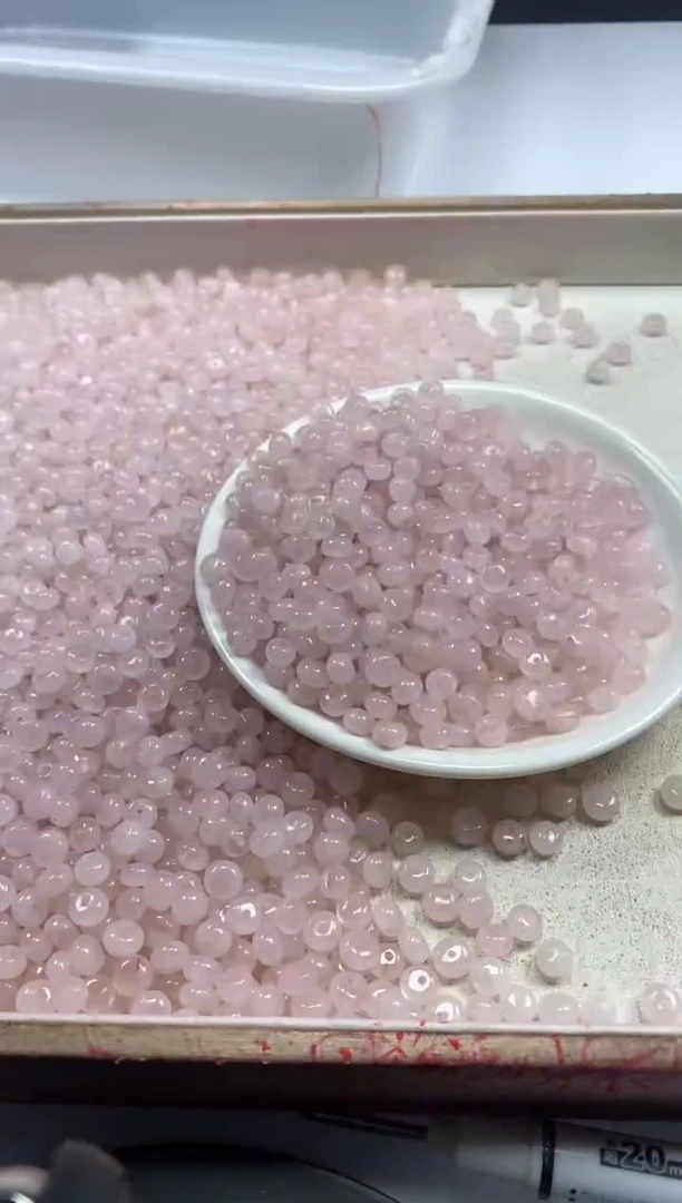 【闪购商品】水晶颈饰未镶嵌w1602粉水晶算盘6*4mm*60颗