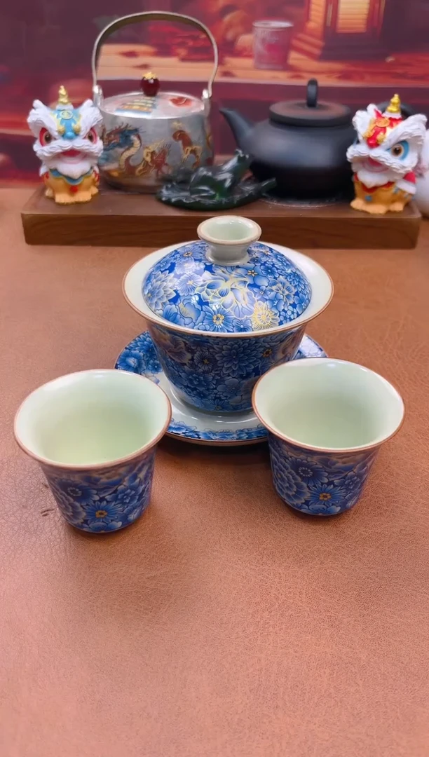 陶瓷茶具摆件旅行套组