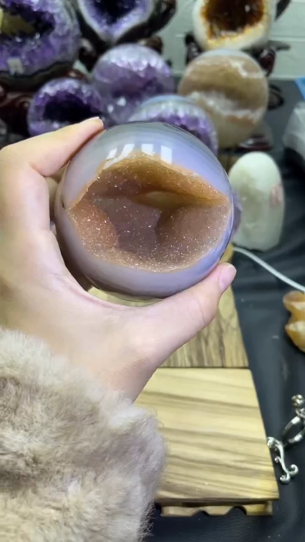 未镶嵌大型摆件（非配饰）紫晶452号开口笑