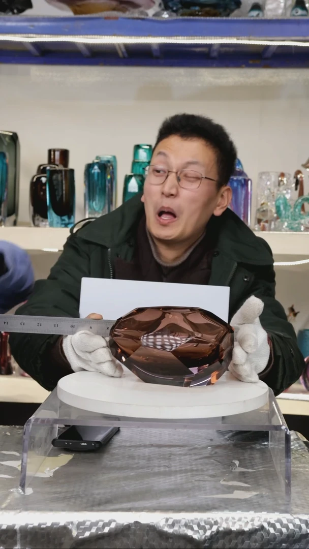 【闪购商品】琉璃【幻彩】高10.5精品琉璃正常手工痕迹