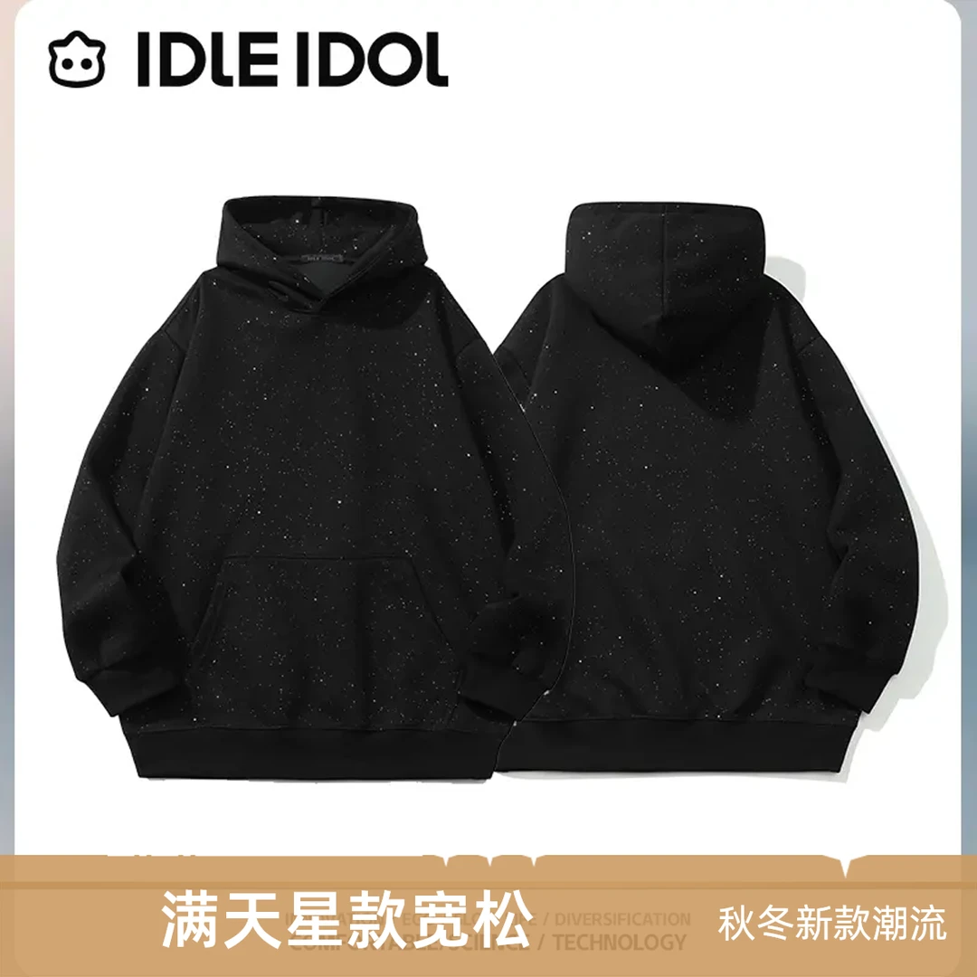 IDLE IDOL2025新款秋冬卫衣满天星长袖百搭黑色轻奢潮流休闲