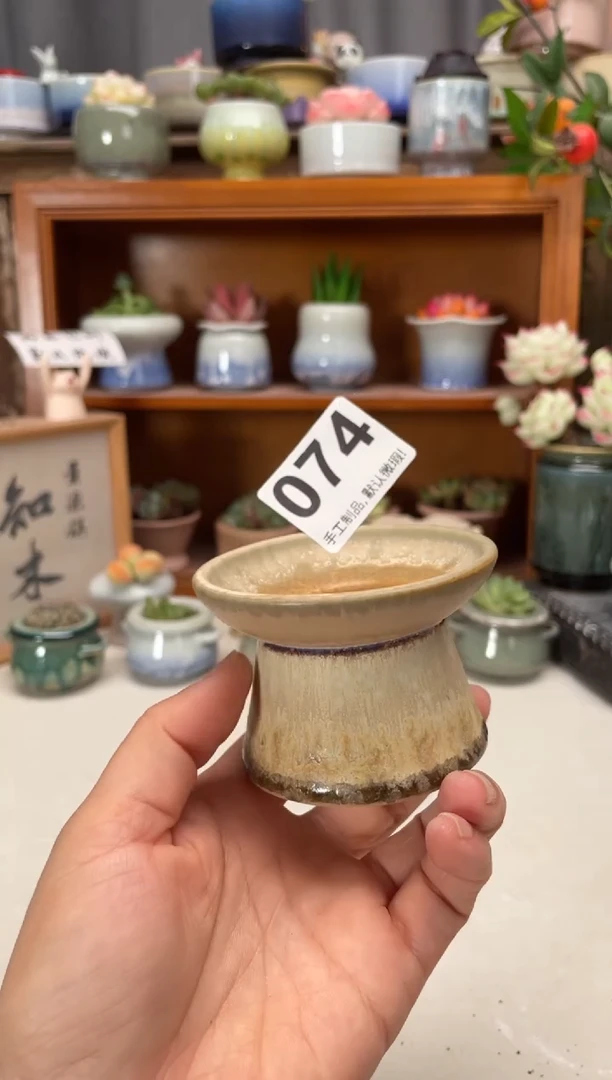 瓷片074知木小芳花盆