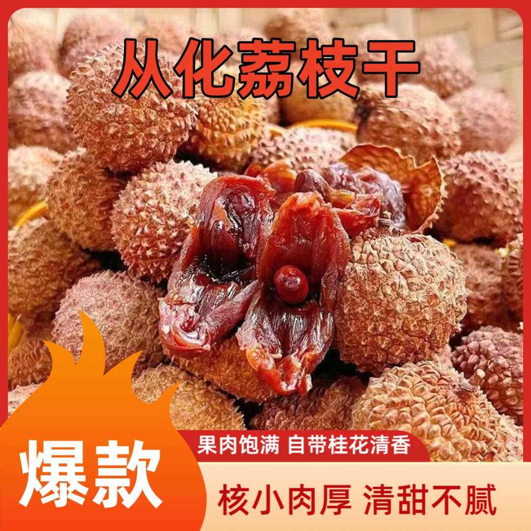 广东从化特产桂味荔枝干500g新货核小肉厚壳薄香甜产地直发