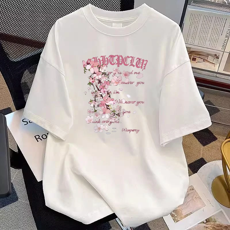 冰丝速干美式复古短袖T恤男女夏季情侣款潮牌ins宽松t恤青少年