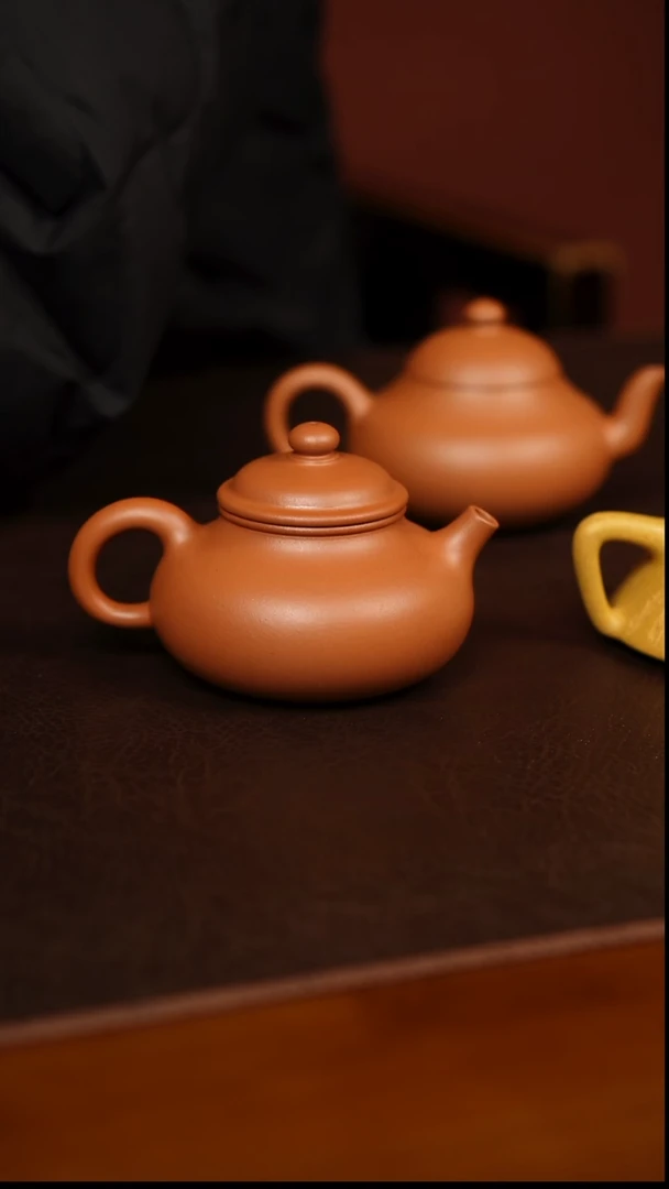 茶壶紫砂微瑕瑕朱泥容天130cc