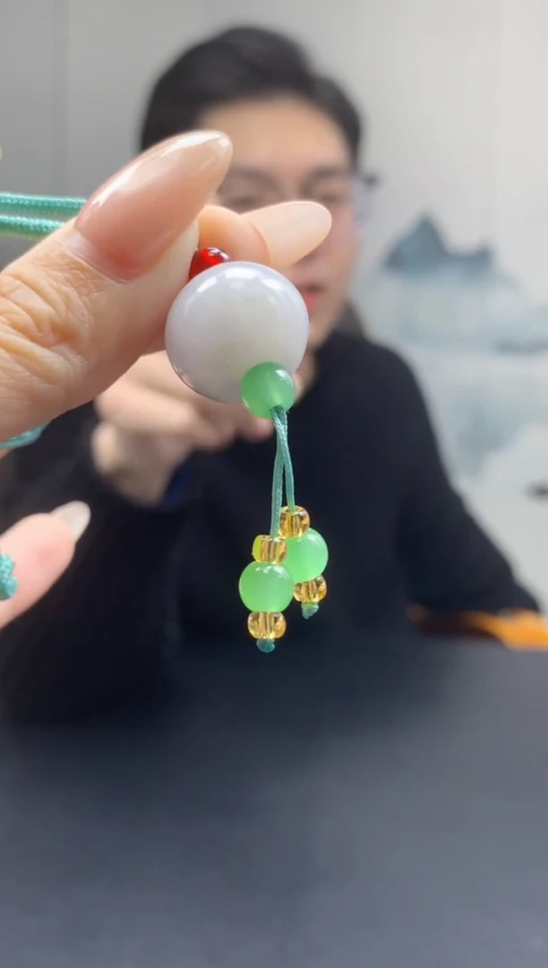 【闪购商品】翡翠颈饰未镶嵌009ee-JJ圆珠挂件95