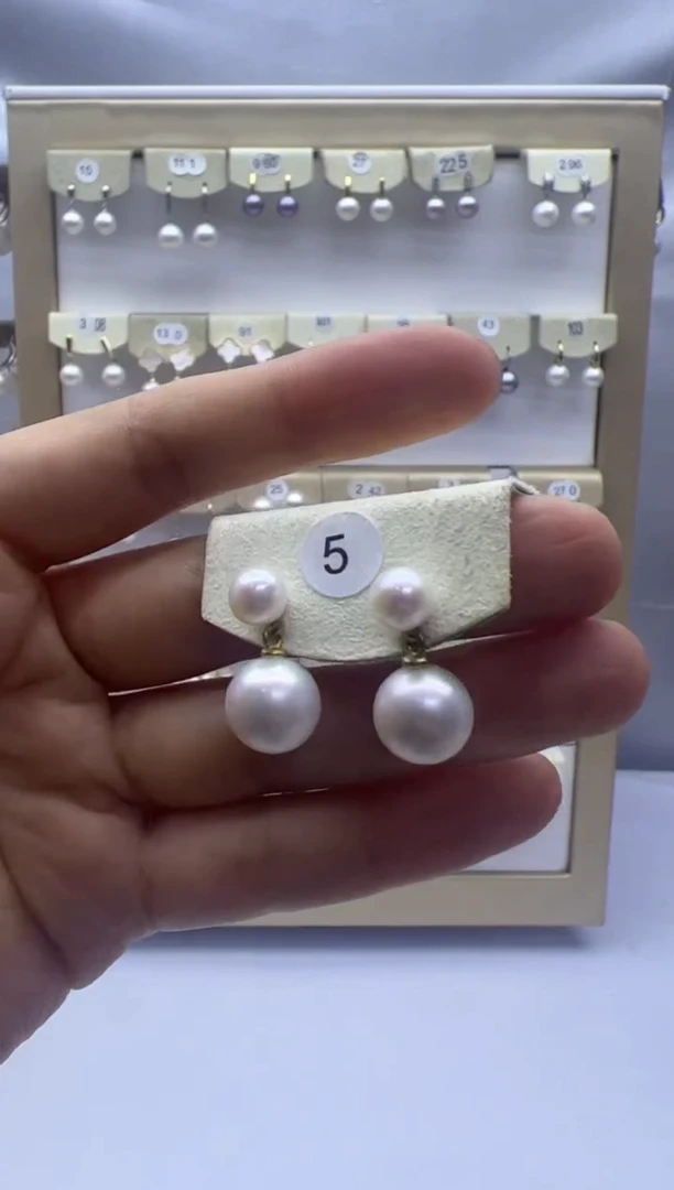 【闪购商品】淡水珍珠耳饰银S925镶嵌5