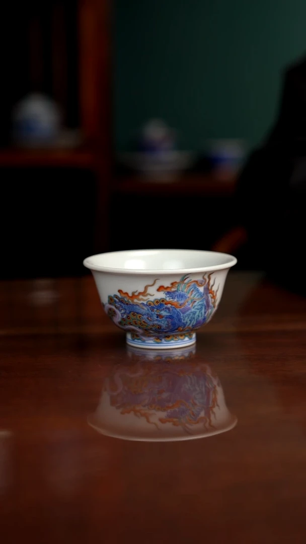 空山明月 新斗彩 貔貅