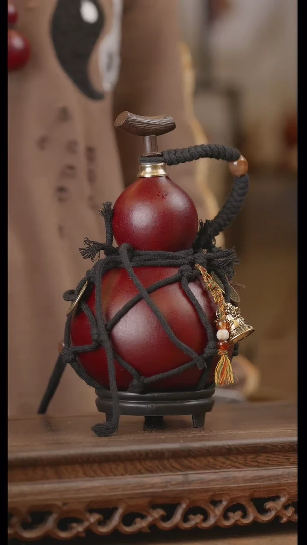 【闪购商品】164号精品天然大漆工艺防渗内胆酒葫芦~