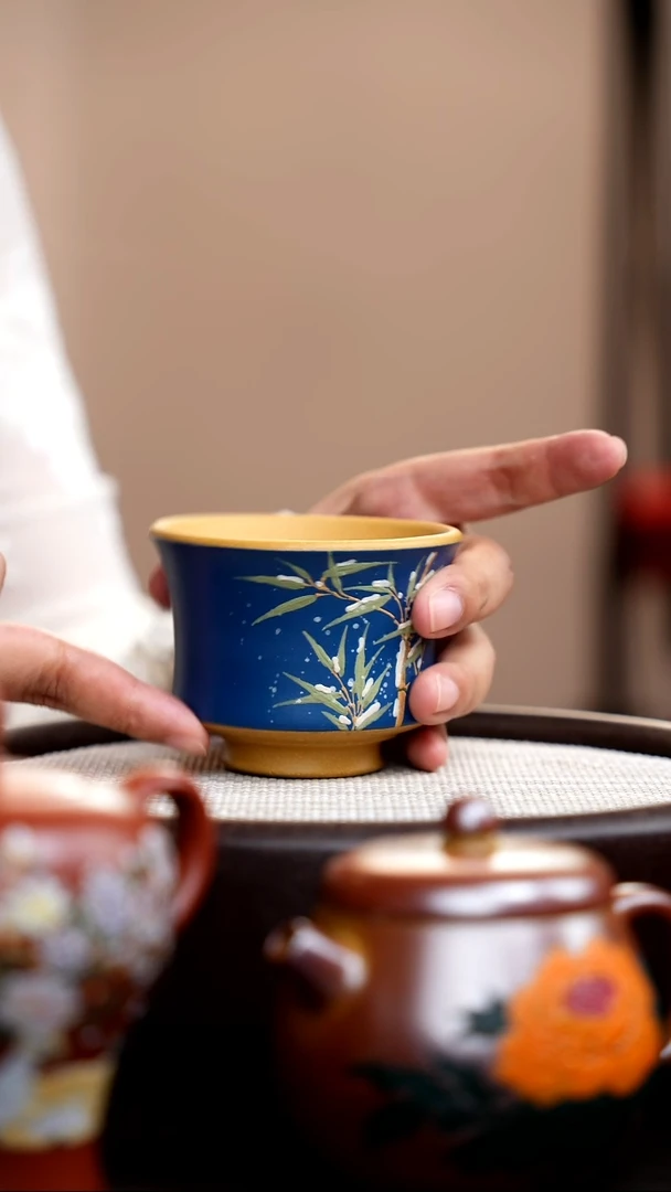 茶壶紫砂民国绿粉浆竹雪杯