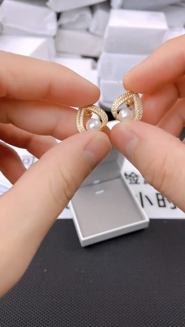 未镶嵌耳饰淡水珍珠ed1047