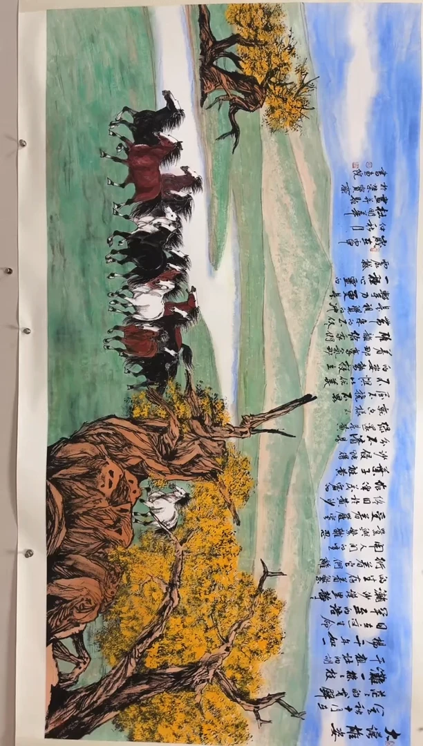 国画杜明华-国画胡杨16平尺