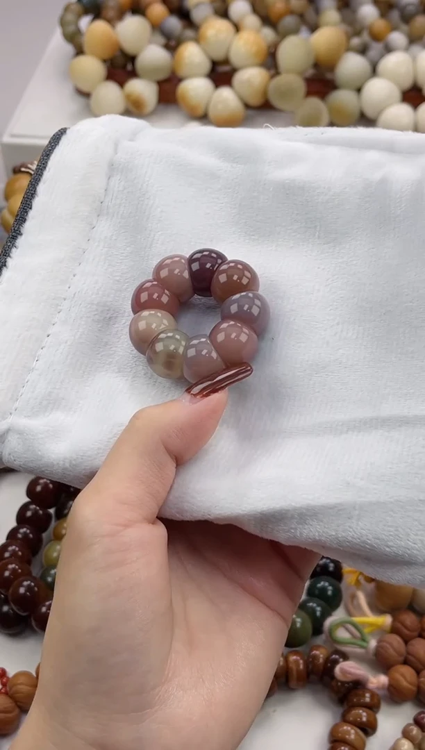 手串菩提根/象牙果k25紫美人玉化蒜瓣大肠14mm手捻