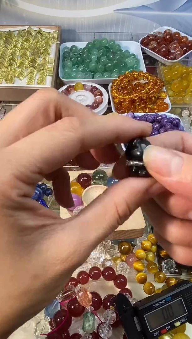 未镶嵌手链水晶银曜小熊一颗
