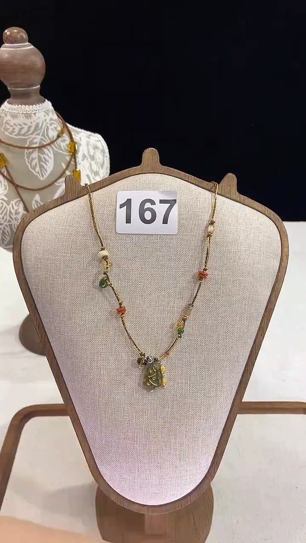 项链钛钢淡水珍珠167