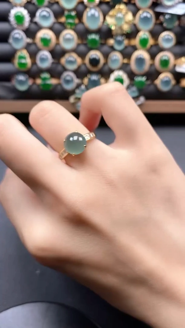 银S925镶嵌戒指翡翠51151