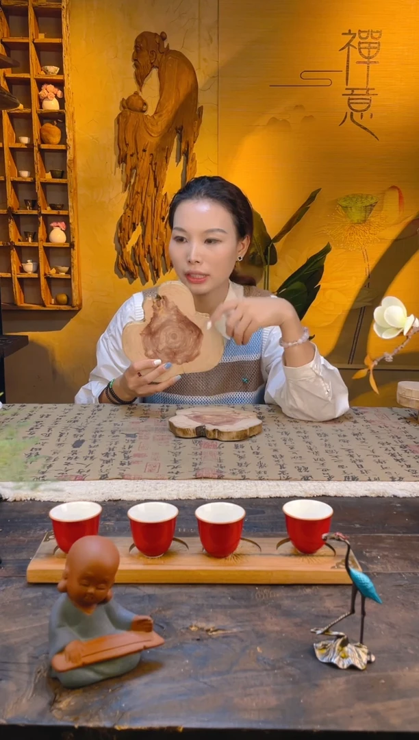 木崖柏壶承艺术摆件