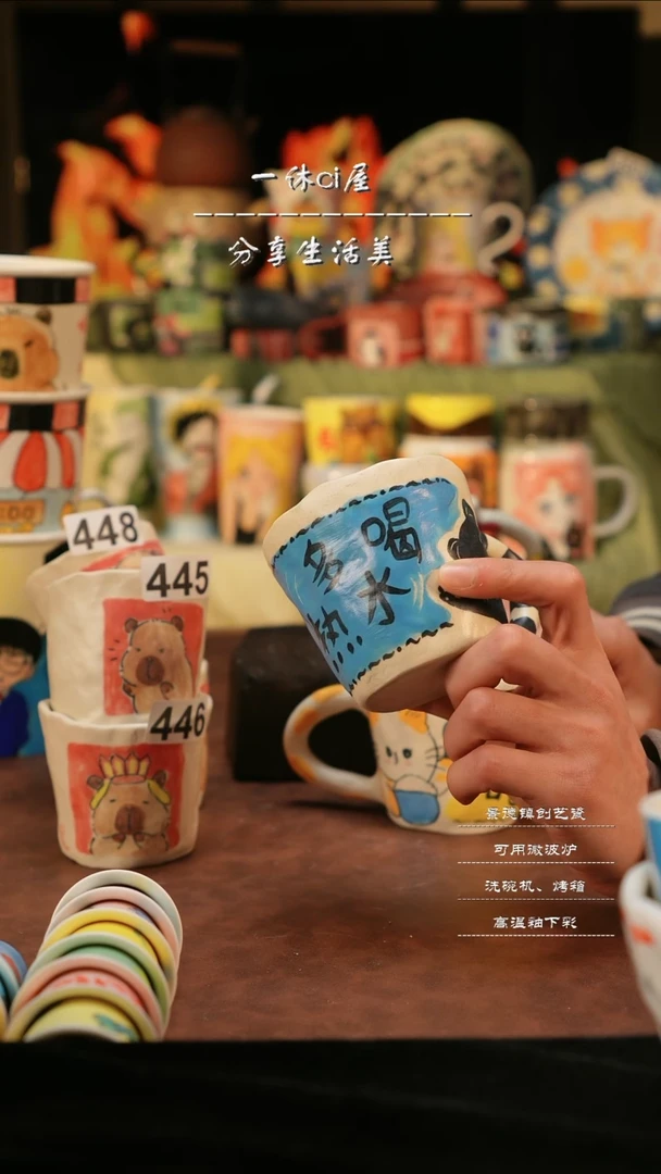 【闪购商品】杯子亲工手绘陶瓷-
