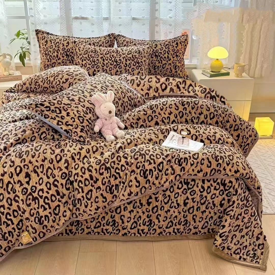 【微瑕被套1.5*2米】美拉德豹纹-云貂绒加厚被套（只是被套）