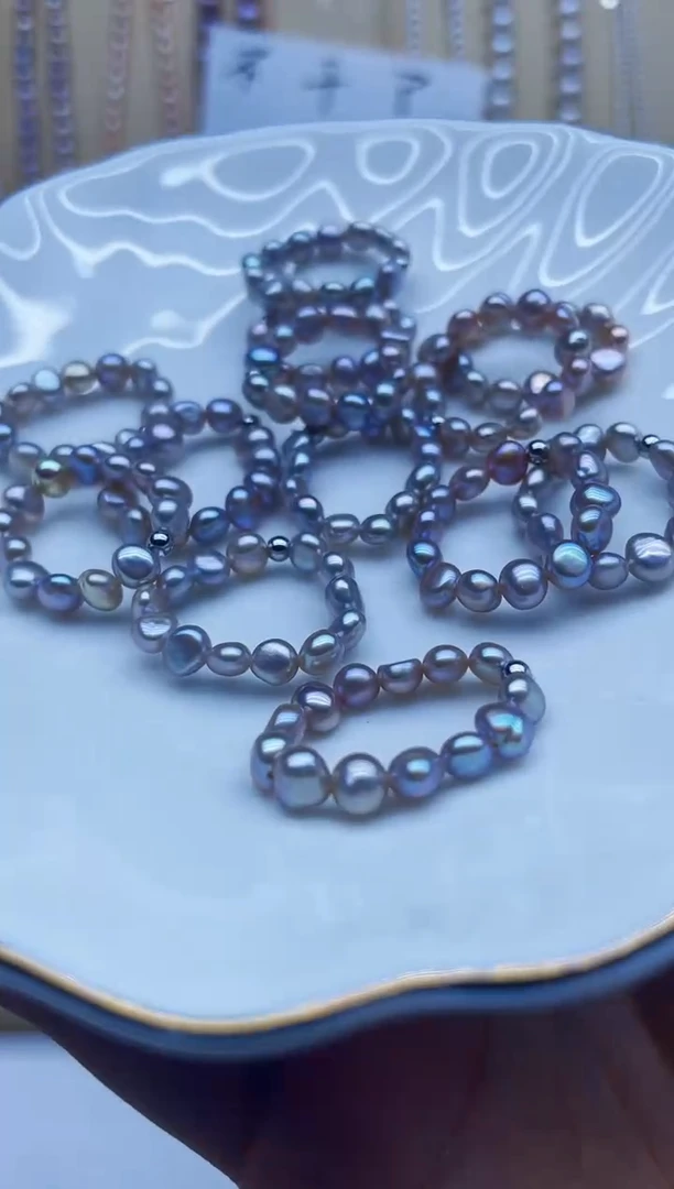 未镶嵌戒指淡水珍珠碎碎平安戒指多样性发其一