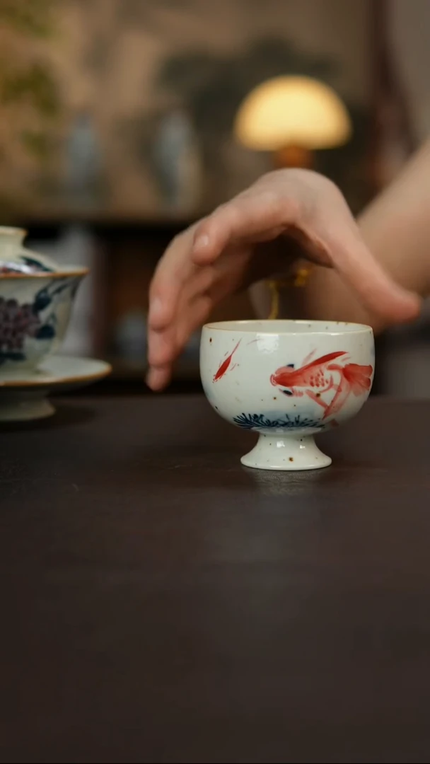 杯景德镇陶瓷杯碗柴烧多人
