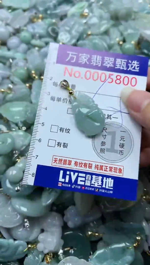 吊坠(不含链)未镶嵌翡翠5800