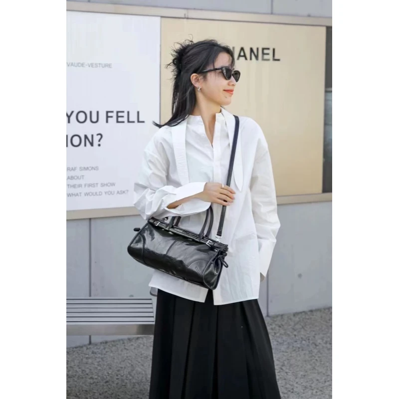 【南沙瑞熙】J-6167-黑色-轻奢小众时尚百搭女士包包