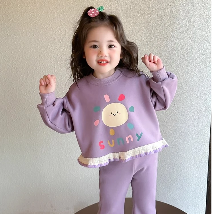 春秋春季休闲风女套装polo两件套洋气小童秋季女孩童装