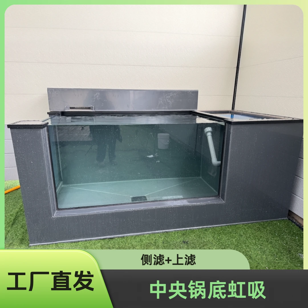 千钻一体鱼池锦鲤地缸侧滤加上滤过滤强大