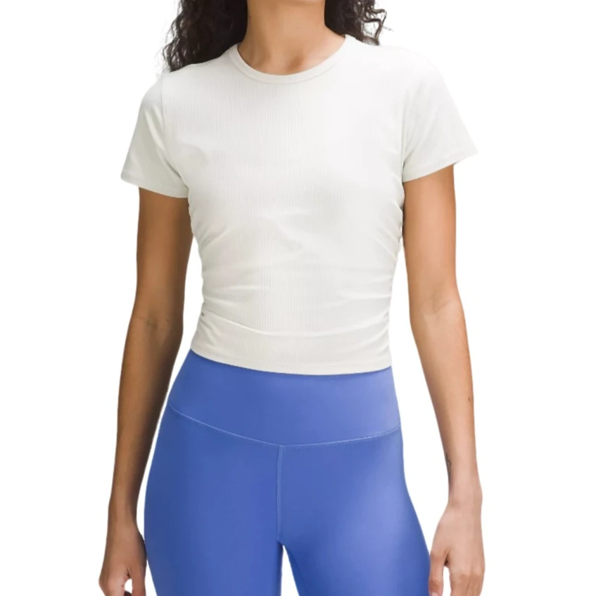 lululemon/露露乐蒙All It Takes Ribbed Nulu女运动修身螺纹短袖