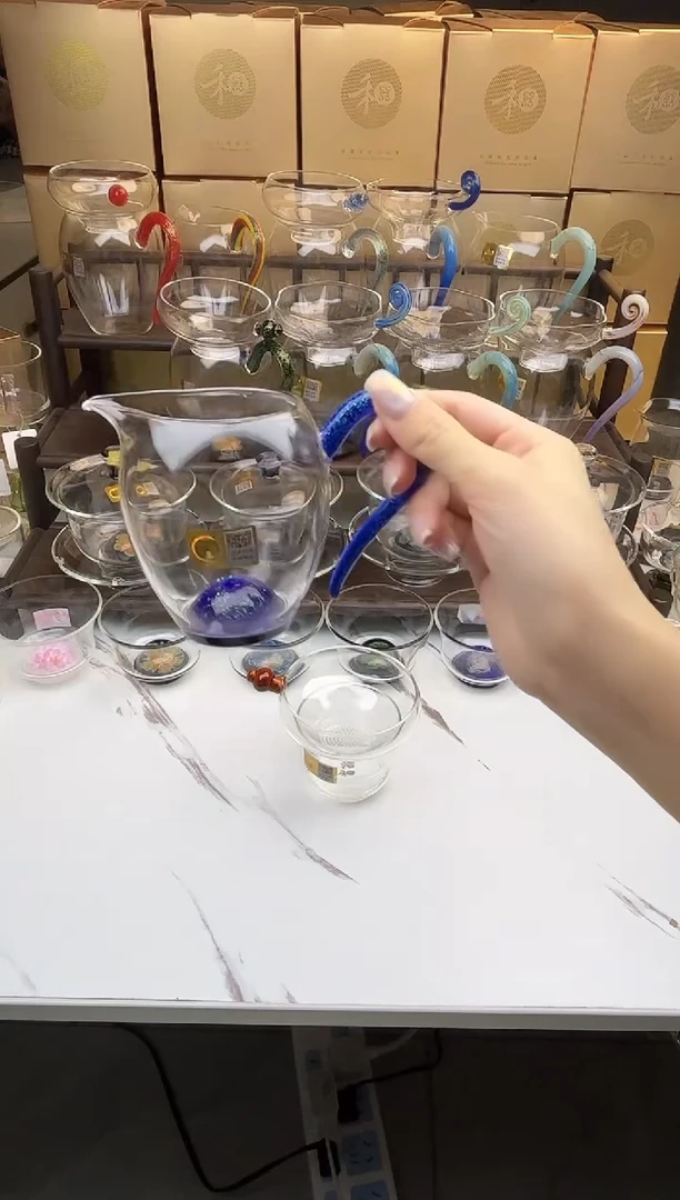 手工艺品琉璃冬***O禾器 斑斓星空茶海 普通盒
