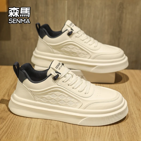 森马秋季厚底高级感板鞋男款2025新款爆款时尚休闲鞋百搭小白鞋男
