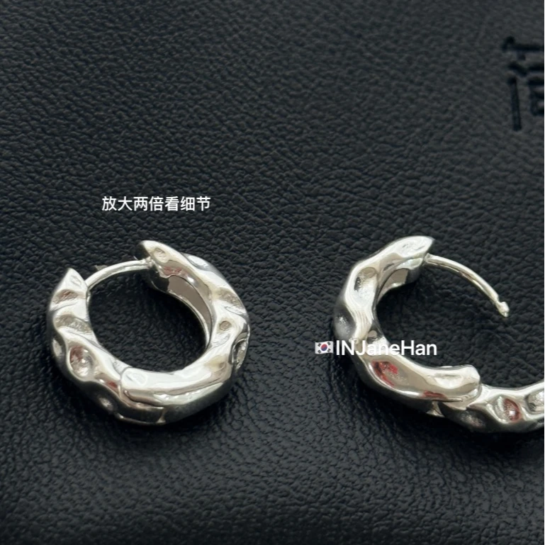 925银耳饰 E2351 凹凸耳扣 S925