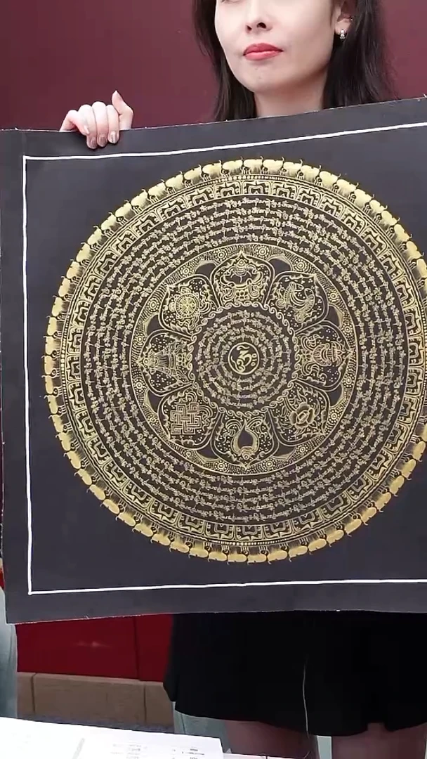 卷轴画B0621GMD749黑金坛城